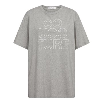 Co' Couture - Outline Oversize Tee - Grey Melange